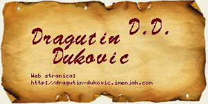 Dragutin Duković vizit kartica